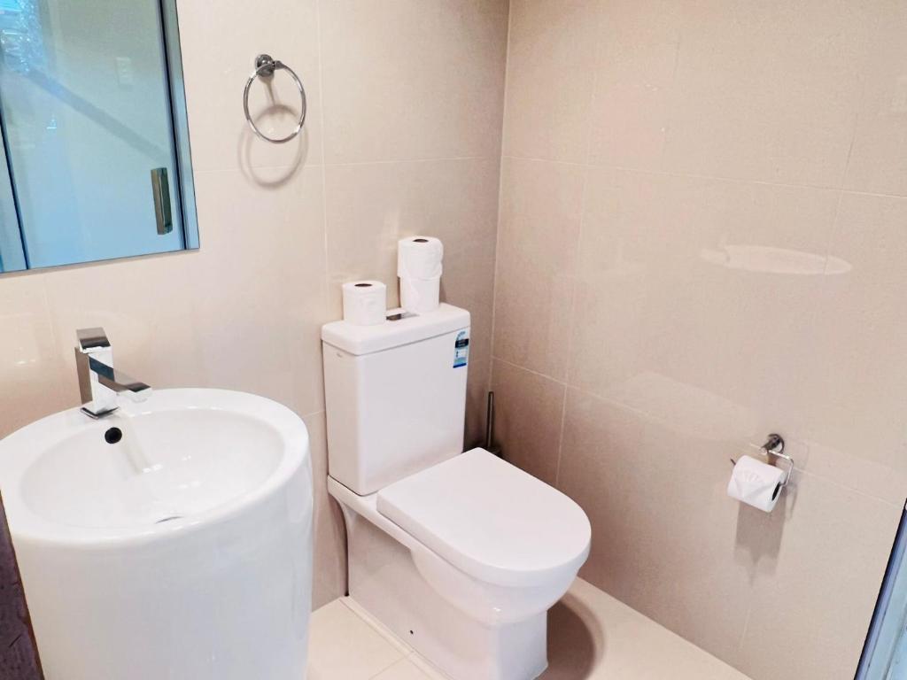 Koupelna v ubytování Dash Motel, Papakura