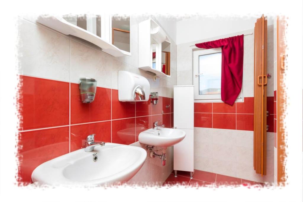 Koupelna v ubytování Hostel Oktarin
