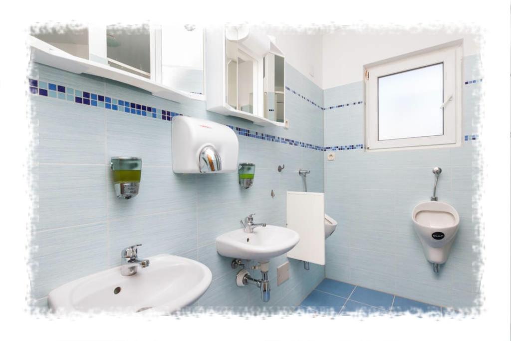 Koupelna v ubytování Hostel Oktarin