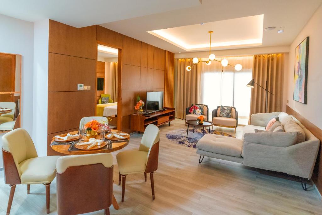 Posezení v ubytování Nouveau Resort