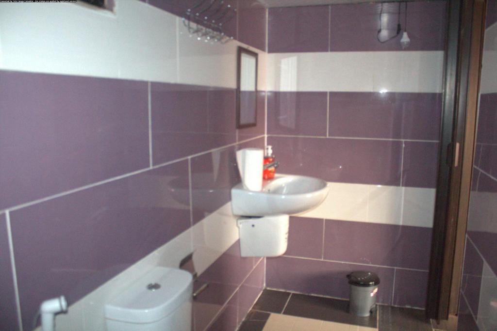 a bathroom with a sink and a toilet at Mozoon camp in Wadi Rum