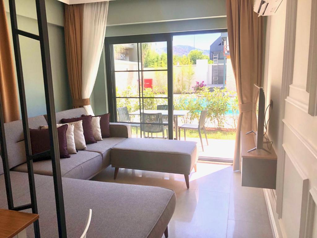 Posezení v ubytování Juglans Suites