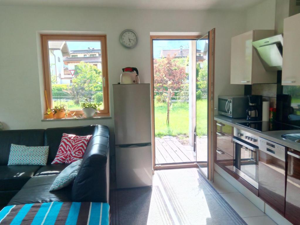 Kuchyň nebo kuchyňský kout v ubytování Appartement Birgla