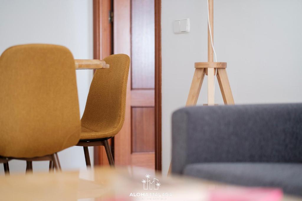 A seating area at Wonderful Malaga Centro Apartment