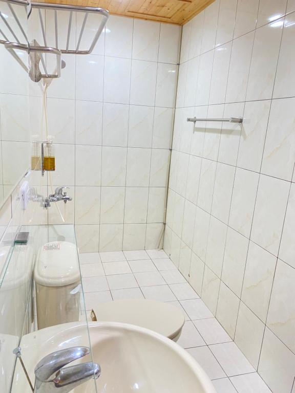 Koupelna v ubytování Mumu Inn