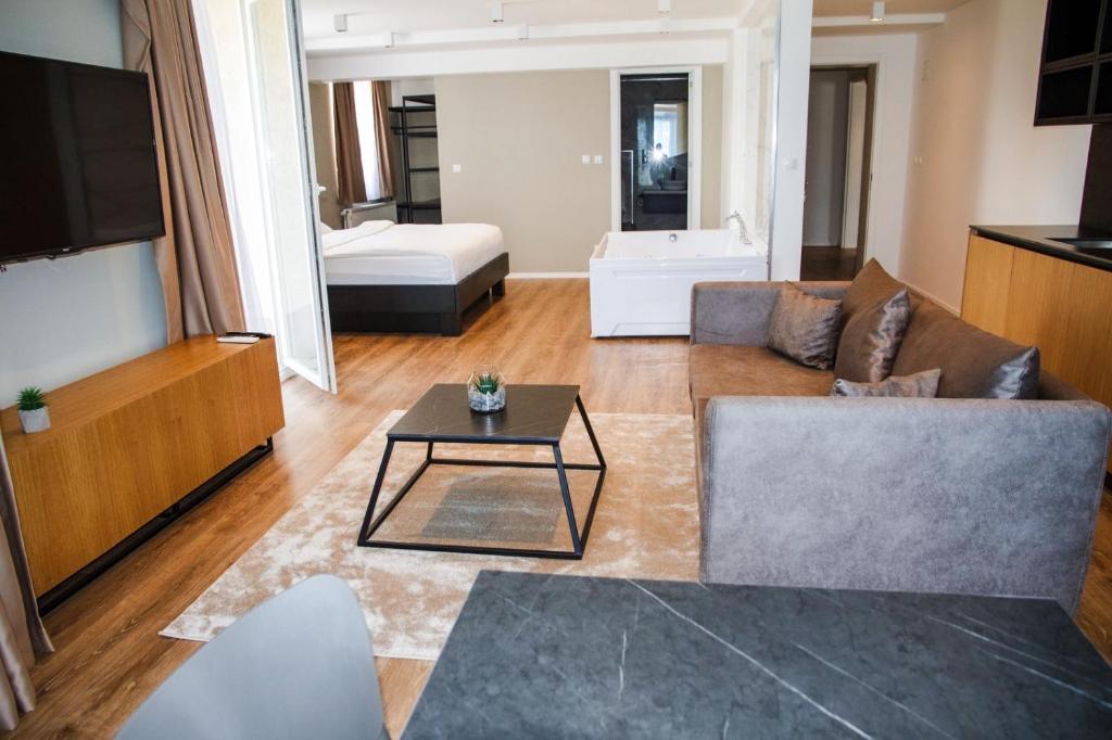 Posezení v ubytování Swiss Apartments Prishtina