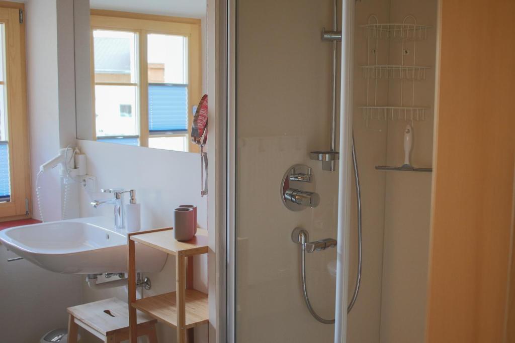 Kúpeľňa v ubytovaní Marhof Pustertal
