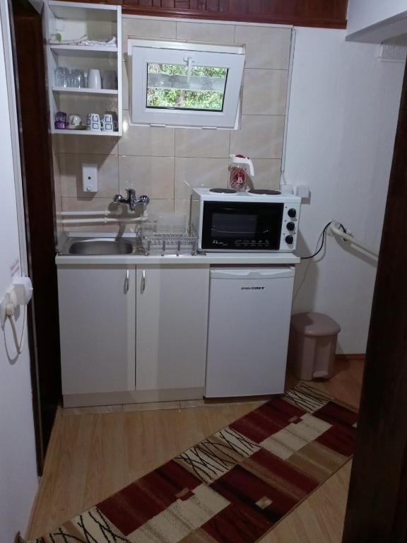 Kuchyň nebo kuchyňský kout v ubytování Villa MIR
