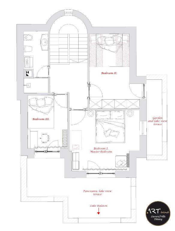 Plán poschodí v ubytovaní ARTtrend Luxury Villa