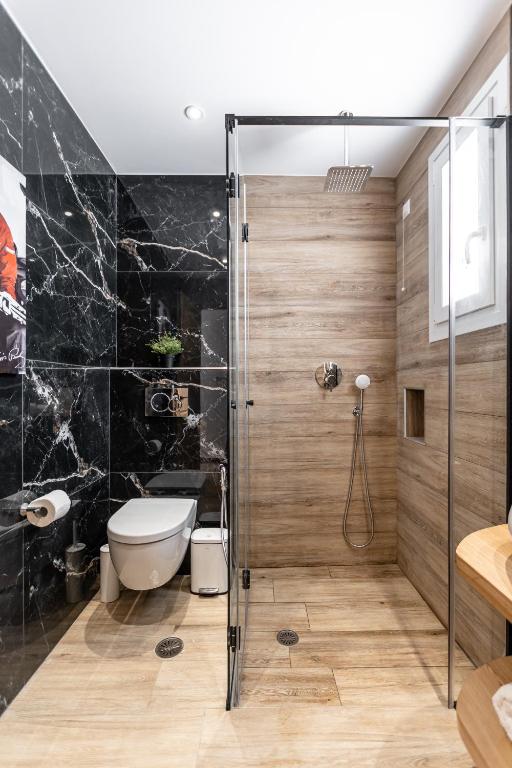Koupelna v ubytování Galazia Boutique Apartments