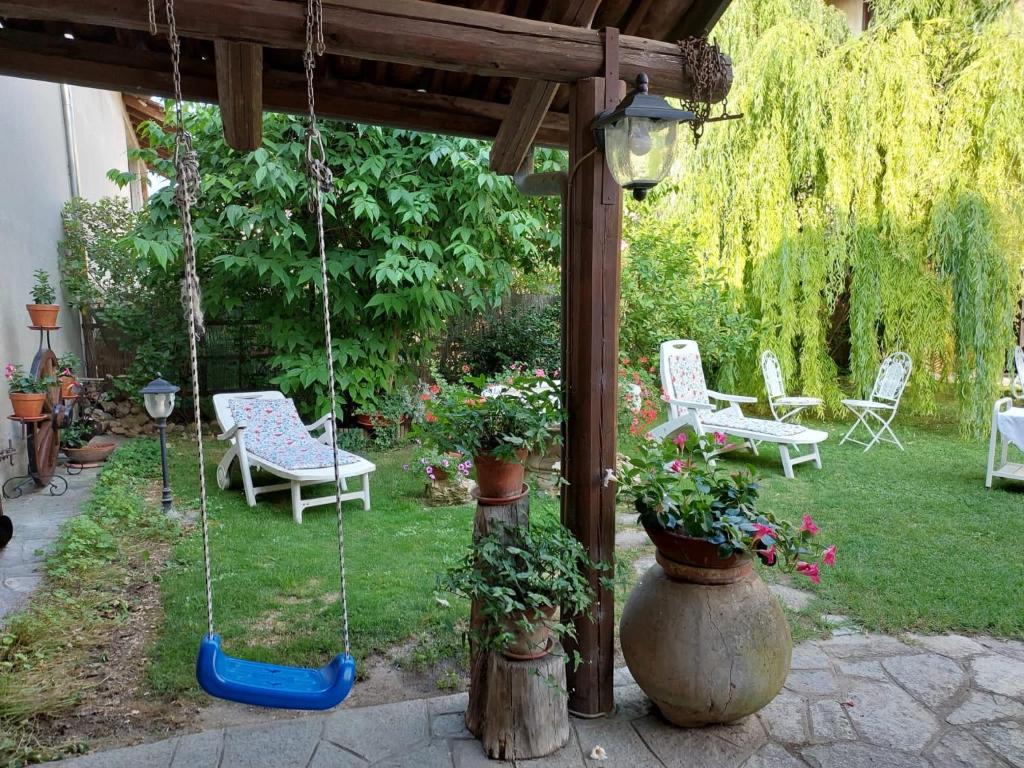 Zahrada ubytování B&B Locanda dai Nonni