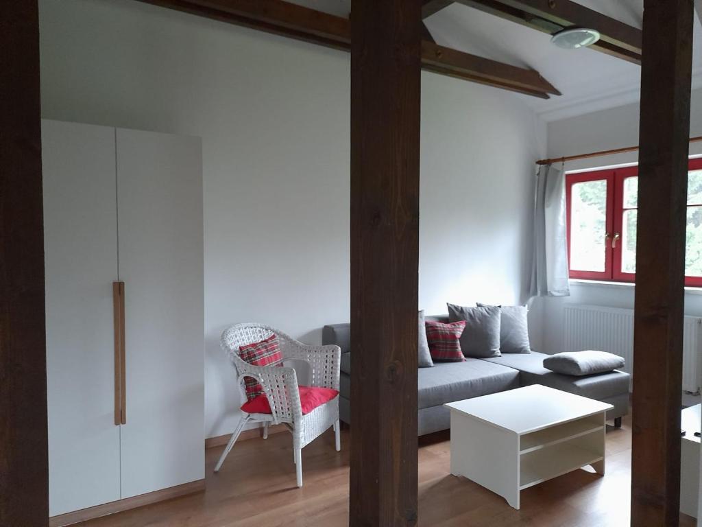 Posezení v ubytování Apartmány Na samotě