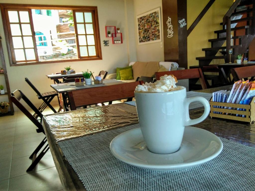 Posezení v ubytování Hostel Guaratiba Casa do Café