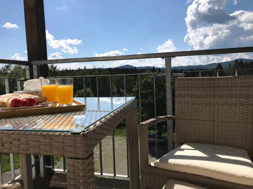 Rõdu või terrass majutusasutuses Apartmán 12 Stožec