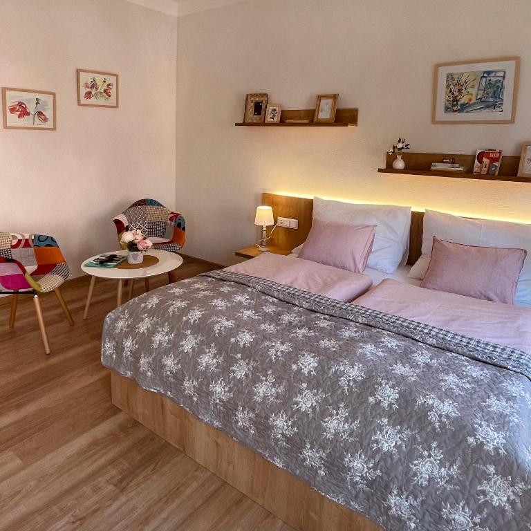 Postel nebo postele na pokoji v ubytování Apartmány Bašta & Wellness