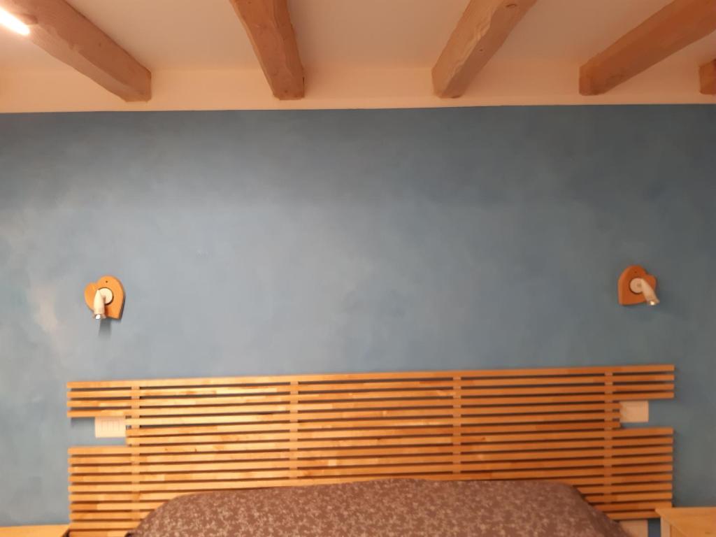 Postel nebo postele na pokoji v ubytování Appartamento con terrazza - Aymavilles