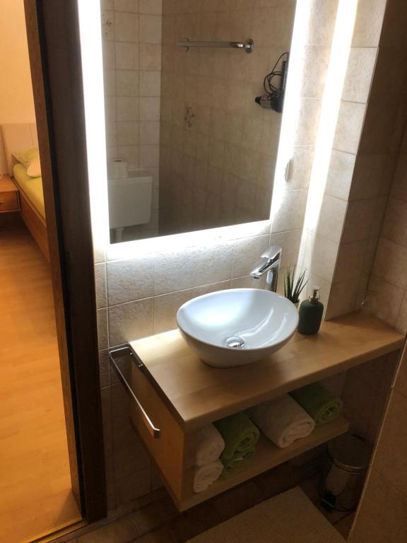 Koupelna v ubytování Kailgut