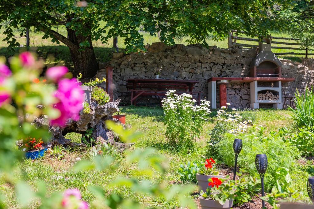Zahrada ubytování guesthouse LIPA
