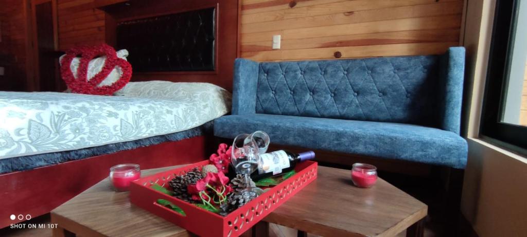 Posezení v ubytování Cabaña Bagheera