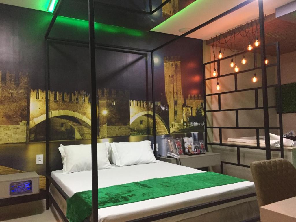 Katil atau katil-katil dalam bilik di Impérium Inn Motel (Adult Only)