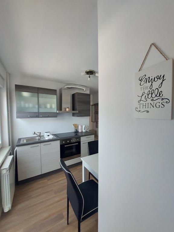 Kuchyň nebo kuchyňský kout v ubytování Apartments Marica