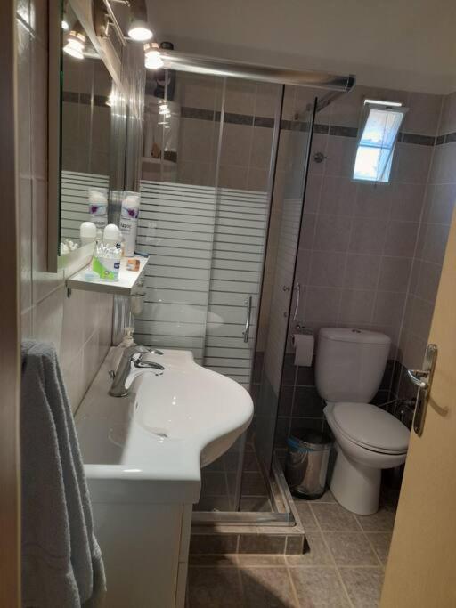 A bathroom at Derveni Summer House
