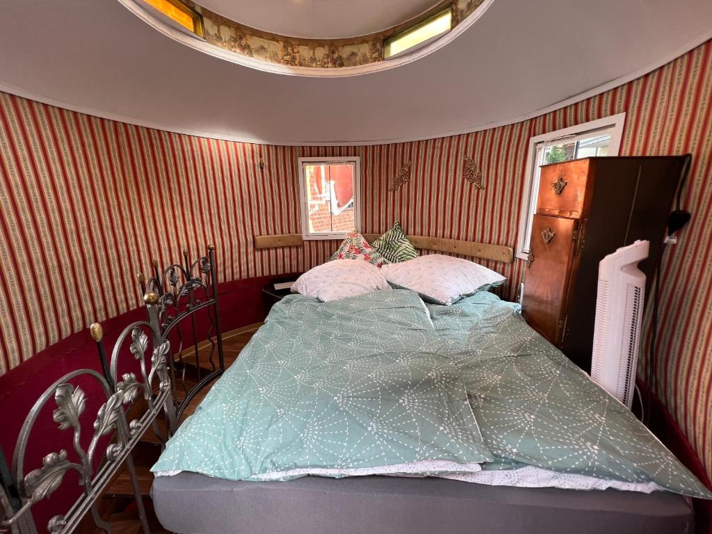 Postel nebo postele na pokoji v ubytování City-Kesselhaus-Stendal