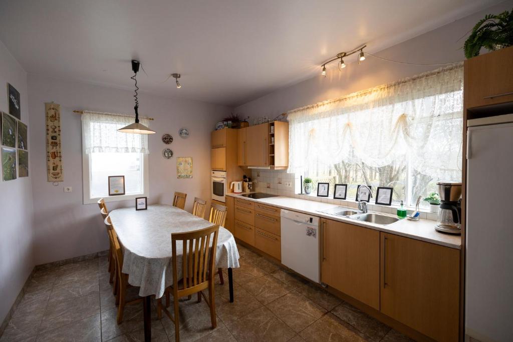 Η κουζίνα ή μικρή κουζίνα στο Heidi Guesthouse