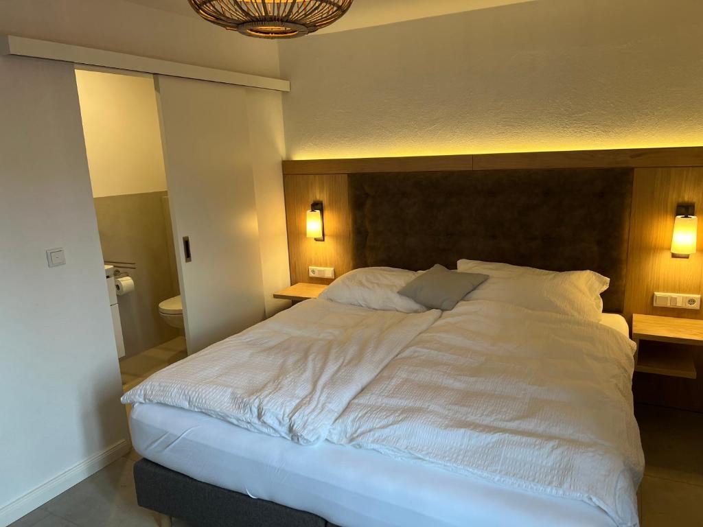 Postel nebo postele na pokoji v ubytování Haus Antina