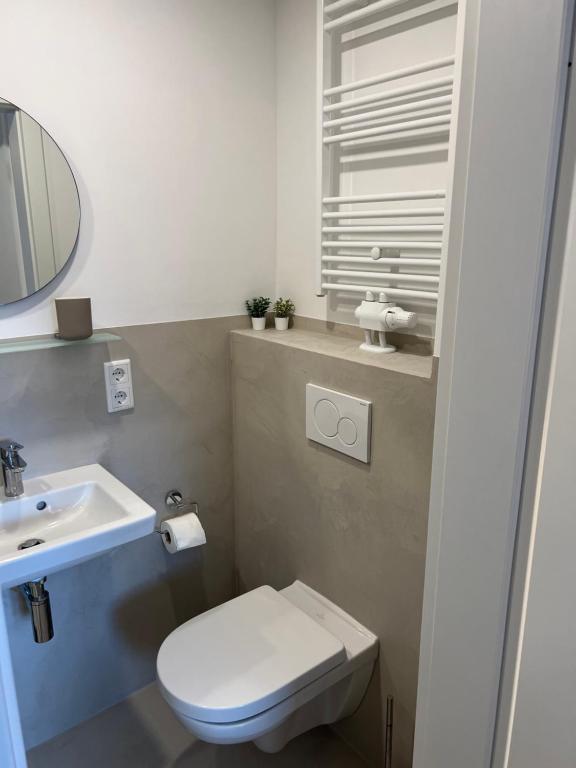 Koupelna v ubytování Haus Antina