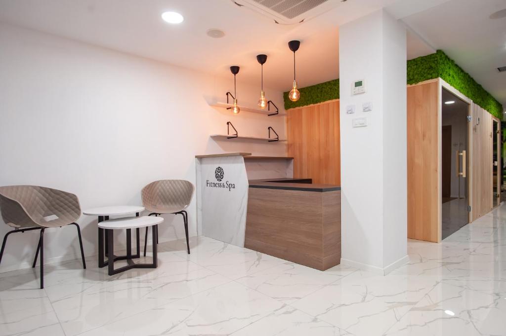 Kuchyň nebo kuchyňský kout v ubytování Hotel Freya