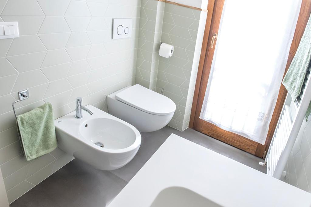 Koupelna v ubytování Casa del Fattore