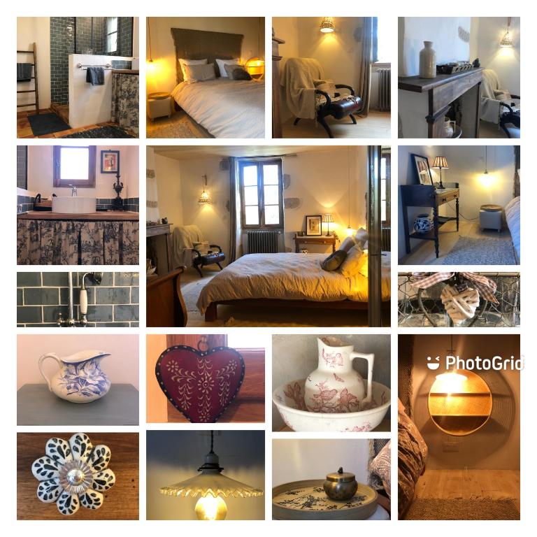 Postel nebo postele na pokoji v ubytování Mas d’Aubrac