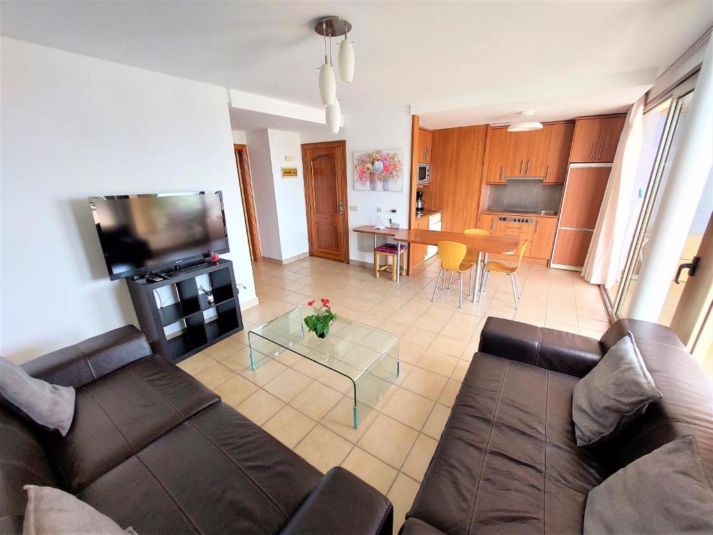 TV a/nebo společenská místnost v ubytování Casa Paraiso