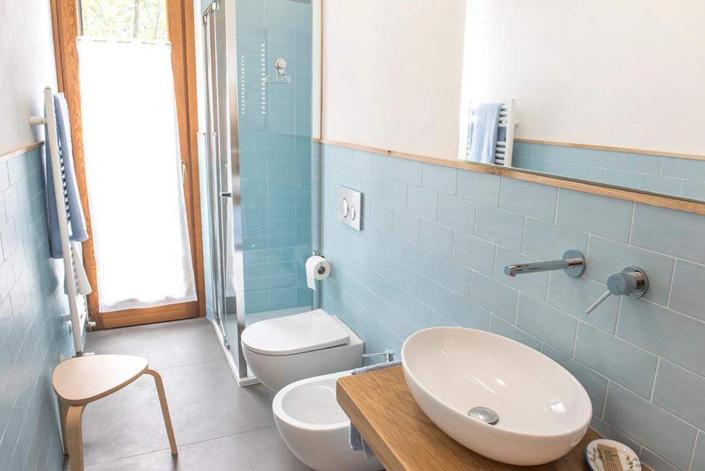 Koupelna v ubytování Casa del Fattore