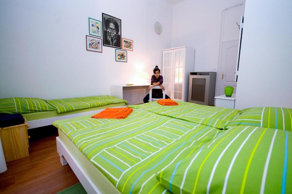 Postel nebo postele na pokoji v ubytování CentrÁlom Apartman