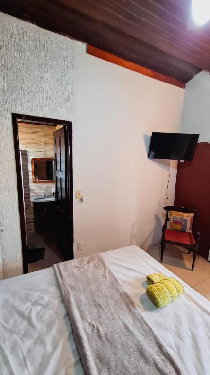 Postel nebo postele na pokoji v ubytování Hostel Lagoa do Sol