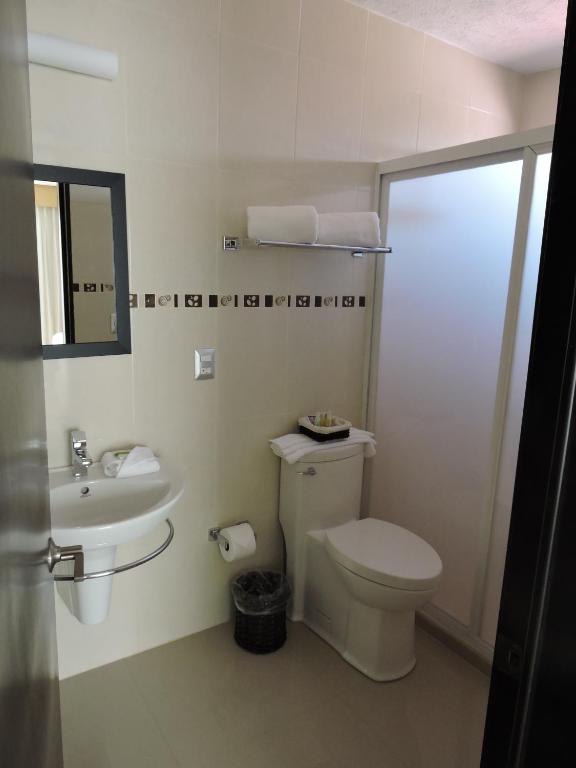 Koupelna v ubytování Casa Jasave Hotel