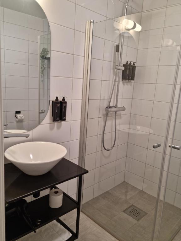 Koupelna v ubytování Hotell Stavstensgården