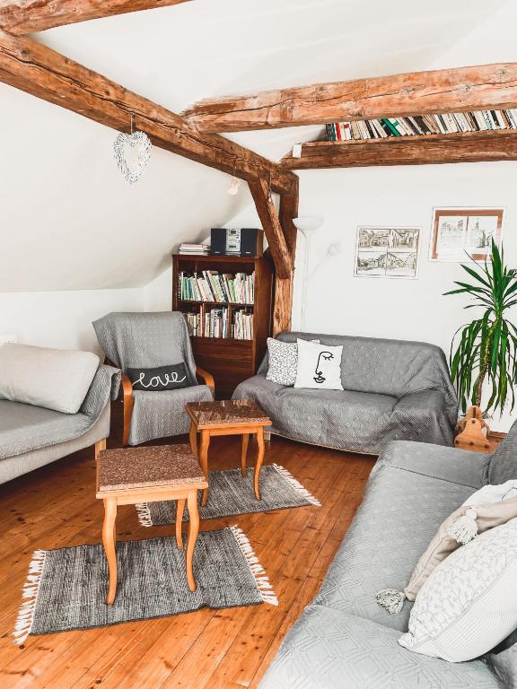 Area soggiorno di Rodinné apartmány Angelika