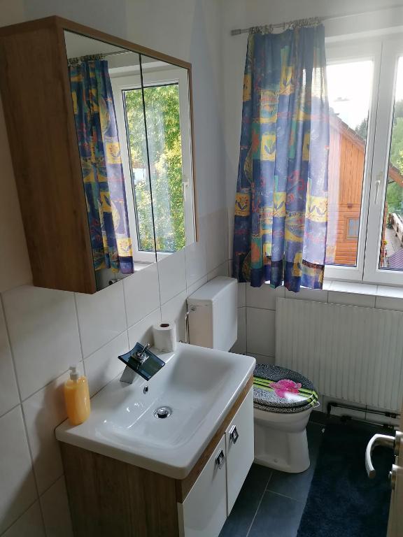 Ένα μπάνιο στο Apartment Hörmann