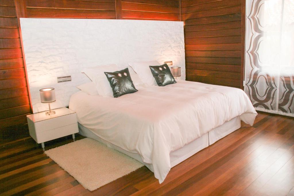 Cama o camas de una habitación en Complejo La Cigüeña