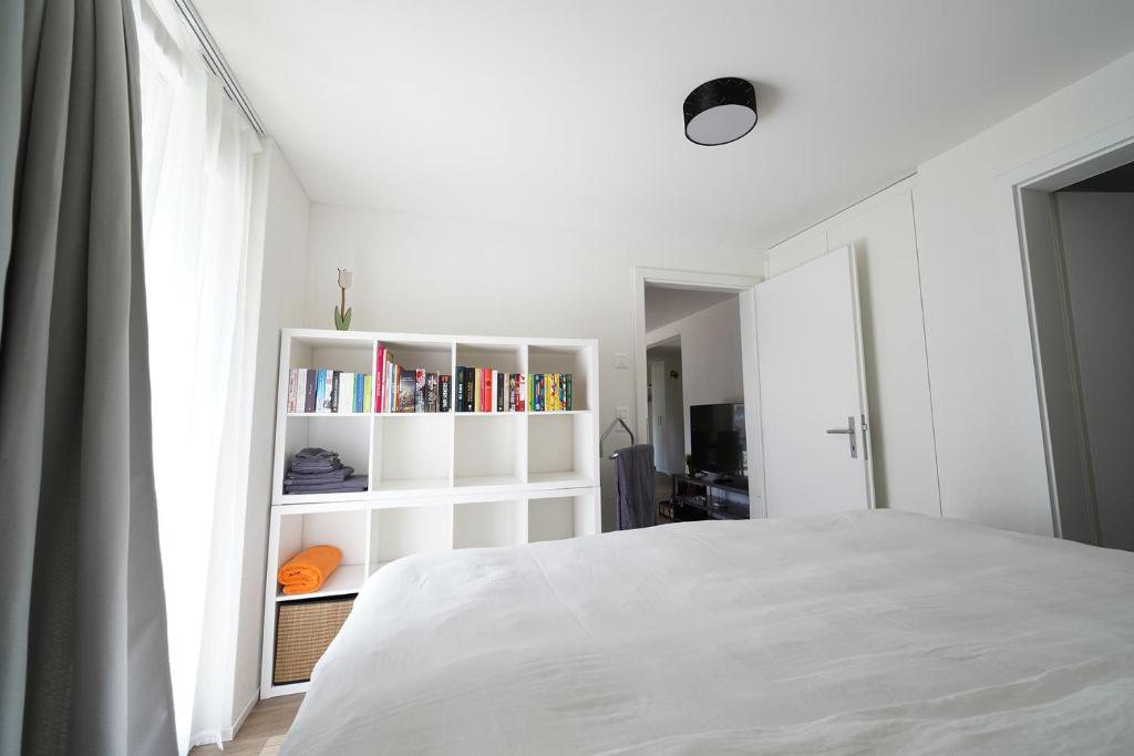 Postel nebo postele na pokoji v ubytování Ferienwohnung Grünegg