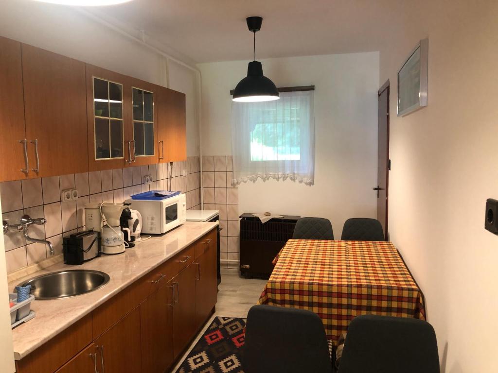 Kuchyň nebo kuchyňský kout v ubytování Termal Ferienhaus