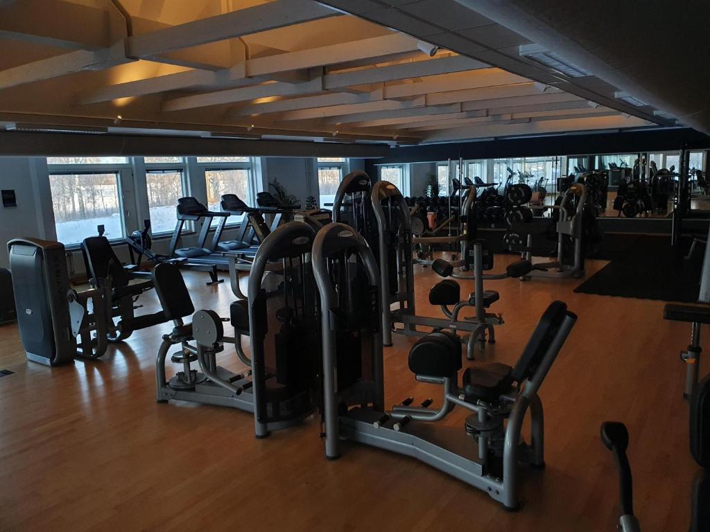 Fitness centrum a/nebo fitness zařízení v ubytování Systemairhallen Bed&Breakfast
