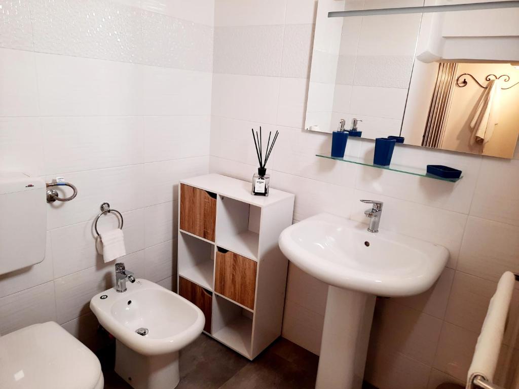 Koupelna v ubytování B&b la vecchia corte