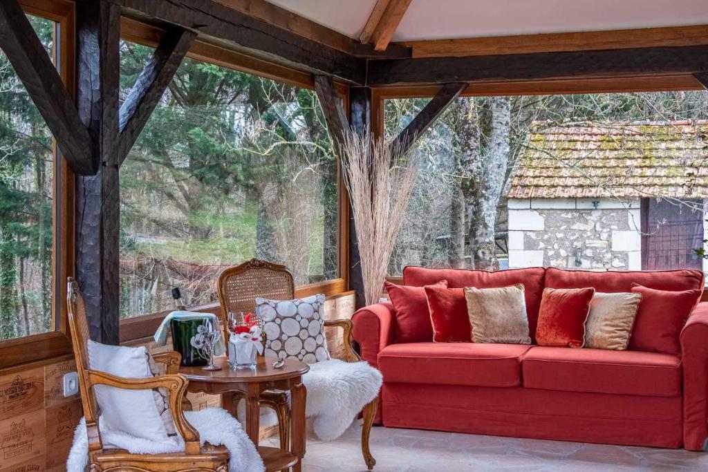 Posezení v ubytování Gîte de la Besnardière
