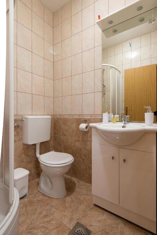 Koupelna v ubytování Guesthouse Sanela