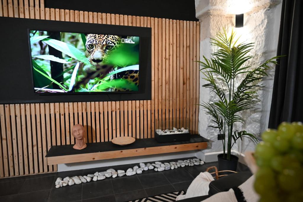 TV a/nebo společenská místnost v ubytování Poesìa