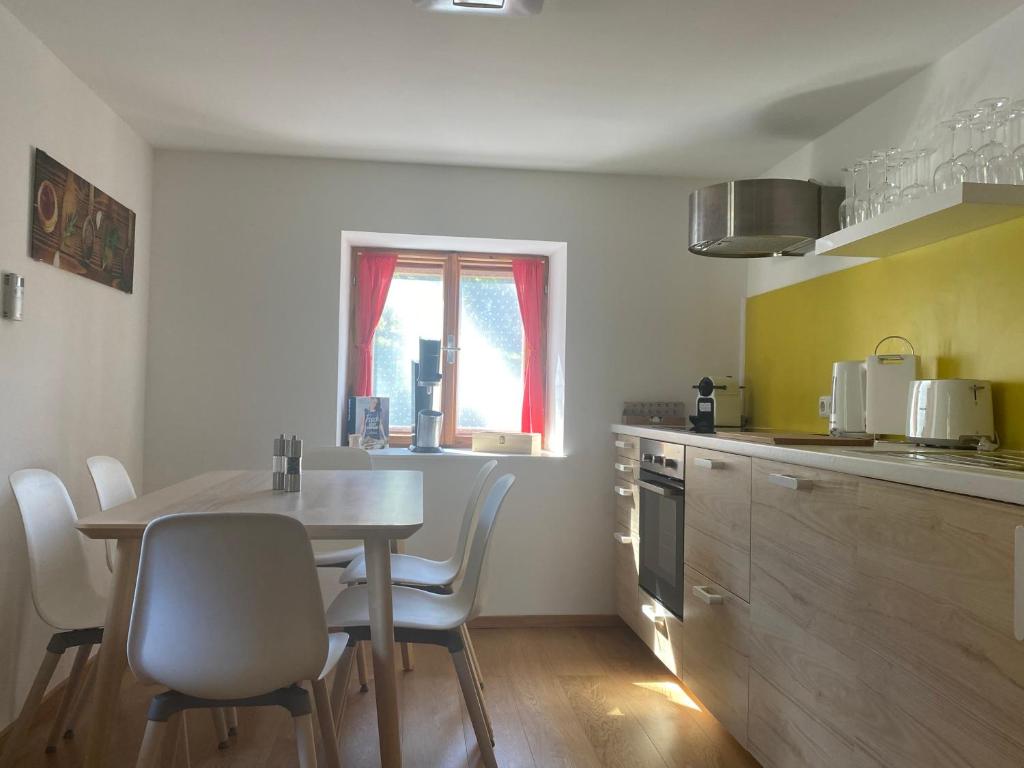 Kuchyň nebo kuchyňský kout v ubytování Ferienhaus Christian